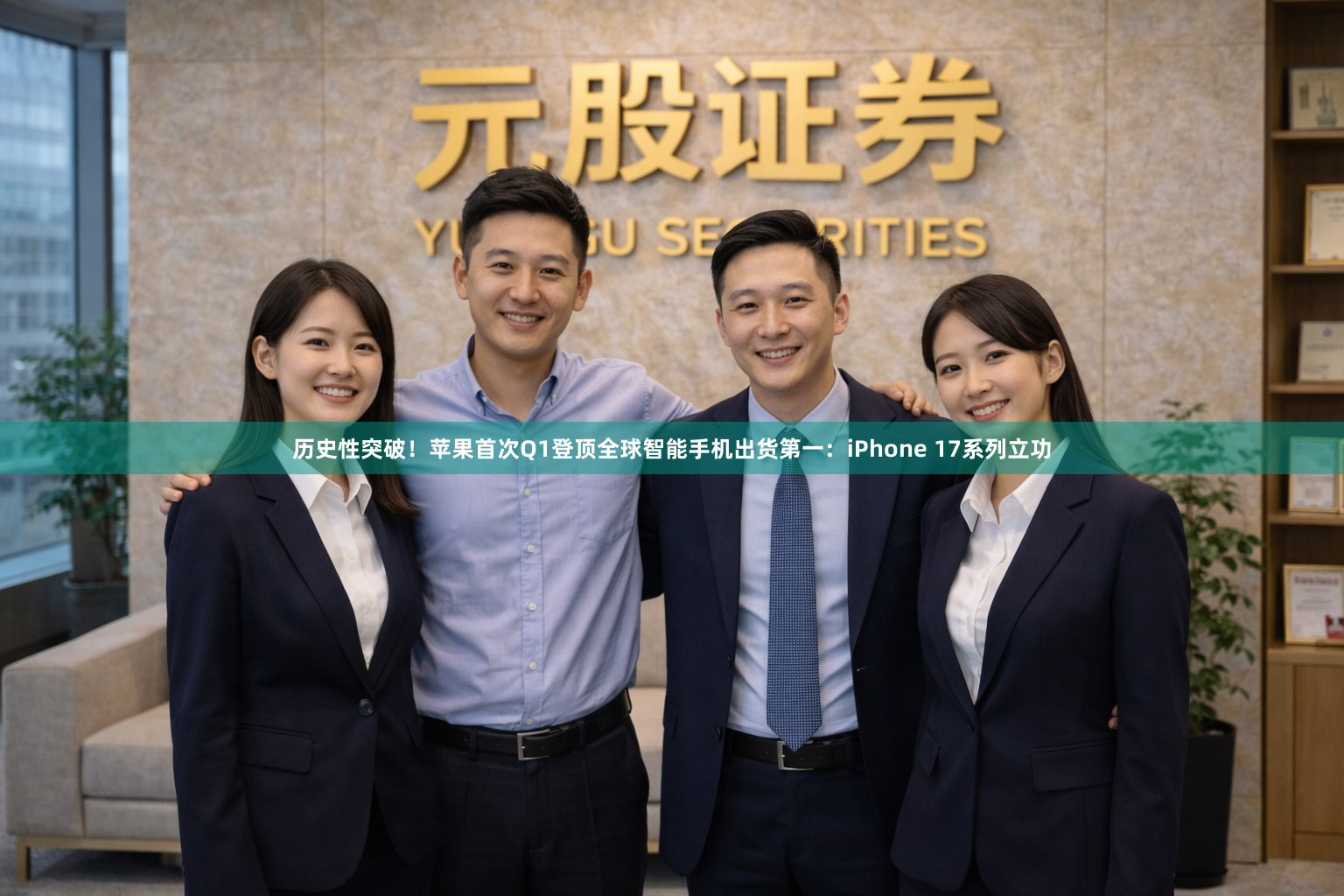 历史性突破!苹果首次Q1登顶全球智能手机出货第一:iPhone 17系列立功